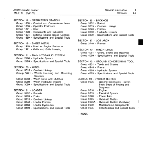 John Deere 555 Crawler Loader Repair Technical Manual (TM1111) - Image 4