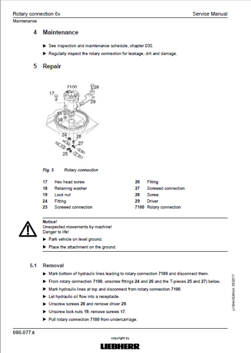 Liebherr LH22C, LH22M, LH24, LH26M, LH30C, LH30M, LH35M, LH35T Excavator Manual - Image 3