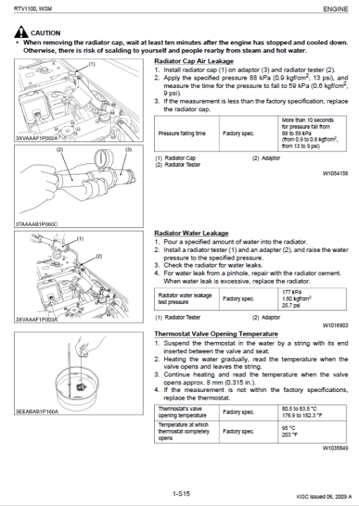 Kubota RTV1100 Utility Vehicle Workshop Service Manual - Image 3