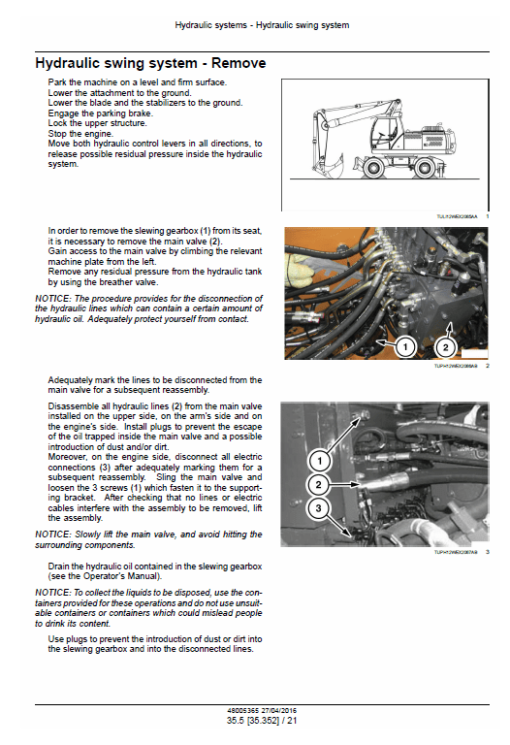 New Holland WE170B, WE190B Wheeled Excavator Service Manual - Image 3