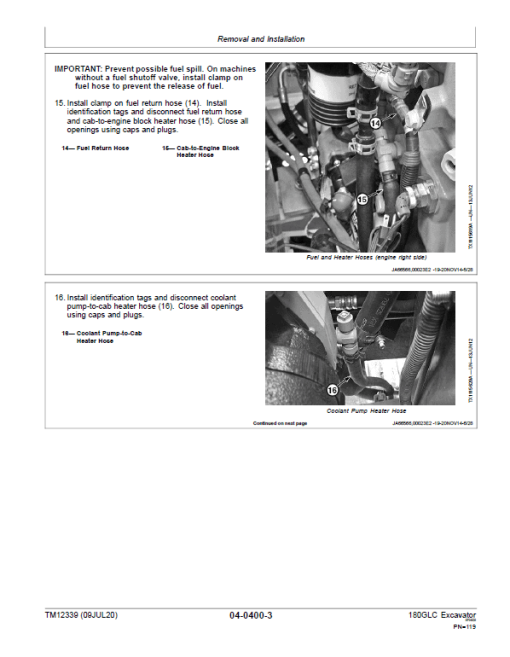 John Deere 180GLC Excavator Repair Technical Manual (S.N after E020001 -) - Image 3