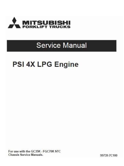 Mitsubishi FGC35K, FGC40K, FGC40K STC Forklift Service Manual - Image 3