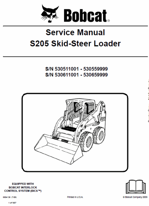 Bobcat S205 Skid-Steer Loader Service Manual - Image 9