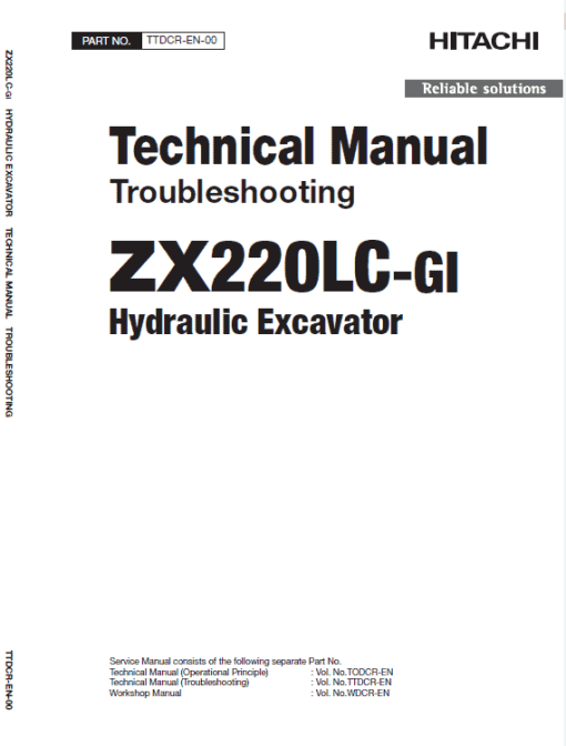 Hitachi ZX220LC-GI ZAXIS Excavator Repair Manual - Image 3