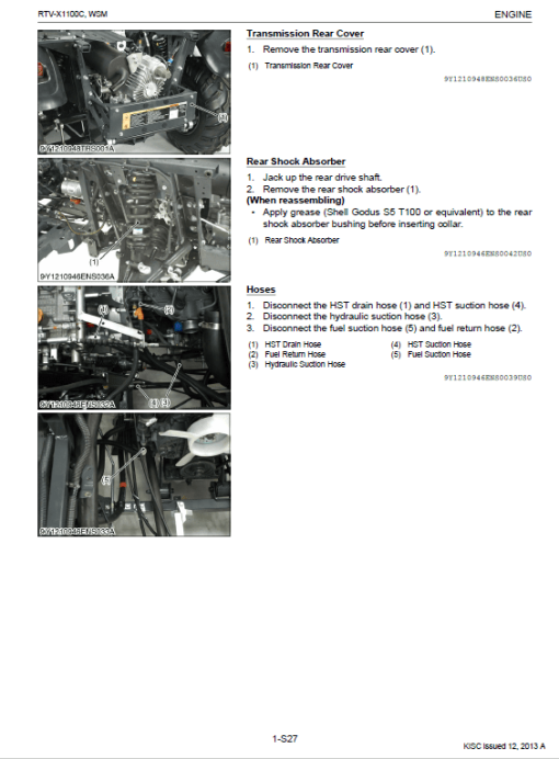 Kubota RTV-X1100C Utility Vehicle Workshop Service Manual - Image 3