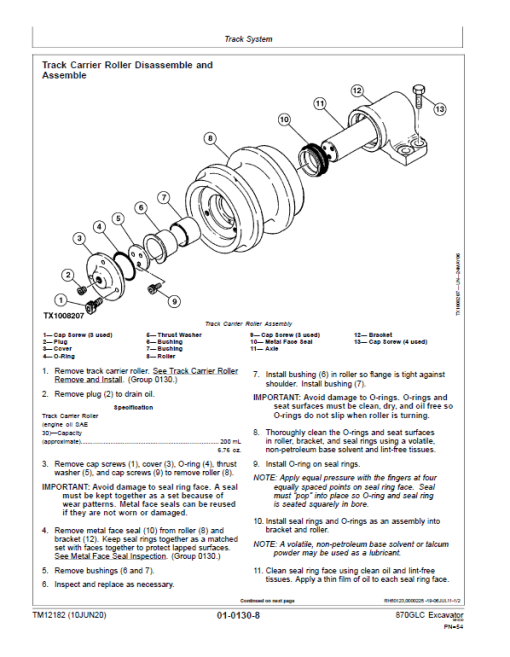 John Deere 870GLC Excavator Repair Technical Manual (S.N after E870001 -) - Image 3