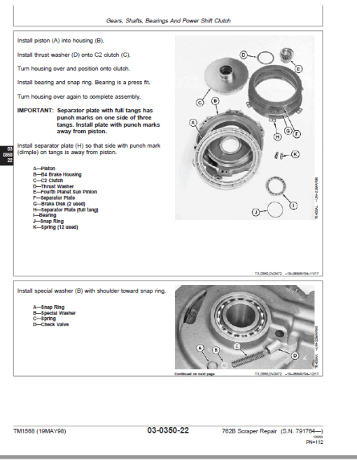 John Deere 762B Scraper Repair Technical Manual (S.N after 791764) - Image 3