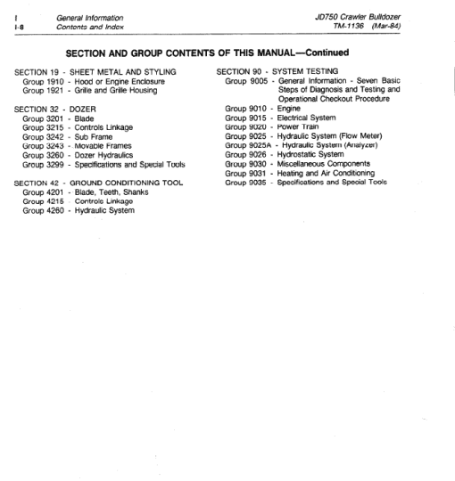 John Deere 750 Crawler Repair Technical  Manual (TM1136) - Image 2