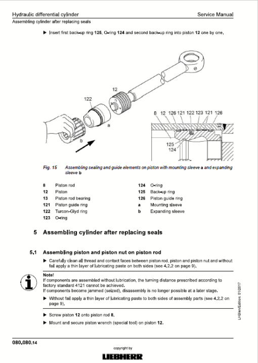 Liebherr LH80C, LH80M Tier 4F Hydraulic Excavator Service Manual - Image 3