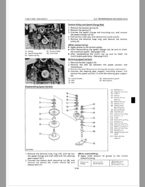 Kubota T1400, T1400H Lawn Mower Workshop Repair Manual - Image 2