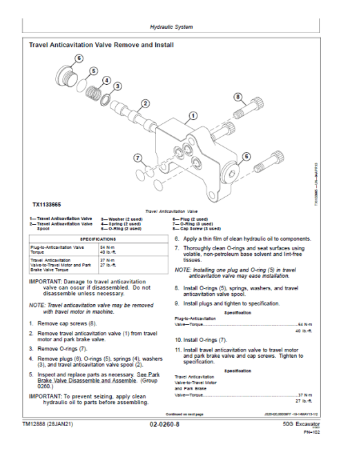 John Deere 50G Excavator Repair Technical Manual (S.N after H280001 - ) - Image 3