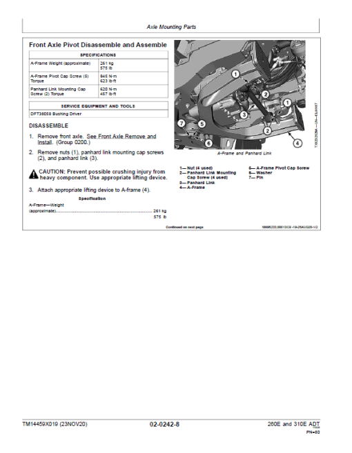 John Deere 260E, 310E Articulated Dump Truck Technical Manual (S.N. D708125 - ) - Image 3