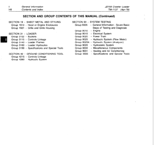 John Deere 755 Crawler Loader Repair Technical Manual (TM1137) - Image 4