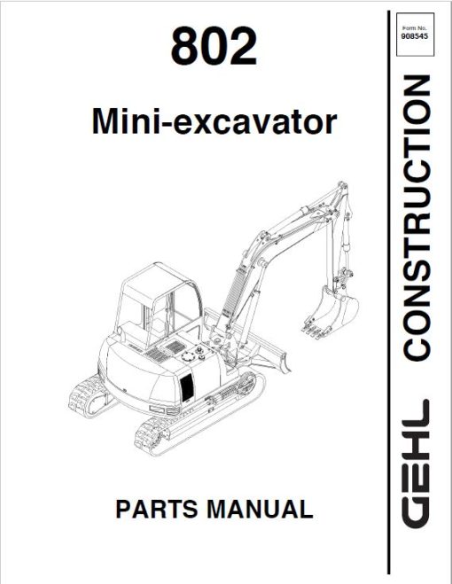 Gehl GE 802 Crawler Excavator Repair Service Manual - Image 3