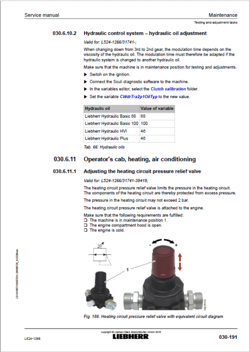 Liebherr L524 Type 1266 Wheel Loader Service Manual - Image 3