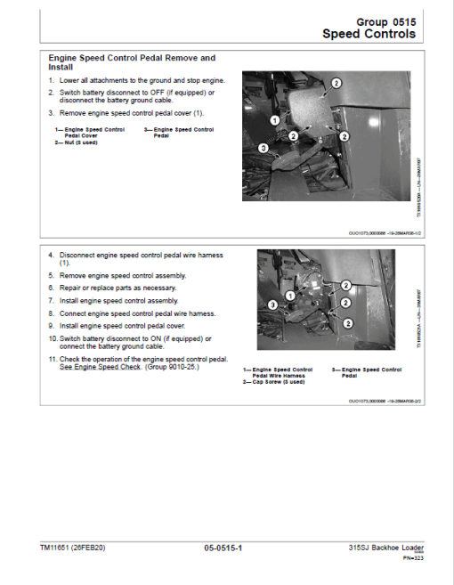 John Deere 315SJ Backhoe Loader Manual (S.N after BE315SJ300869 & T0315SJ178876 - ) - Image 3