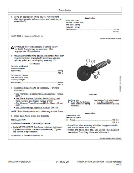 John Deere 803MH, 853MH, 859MH Harvester Open-Loop Repair Manual (S.N C270423 - & D270423 -) - Image 3