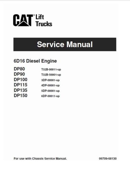 CAT DP80, DP90 Forklift Lift Truck Service Manual - Image 3