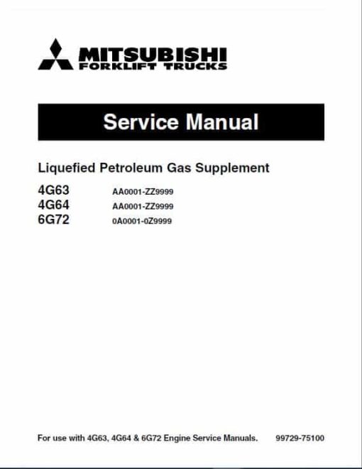 Mitsubishi FGC15, FGC18, FGC20, FGC25, FGC30 Forklift Service Manual - Image 2