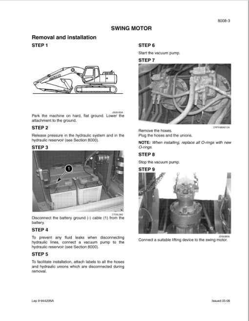 Case CX700 Crawler Excavator Service Manual - Image 3