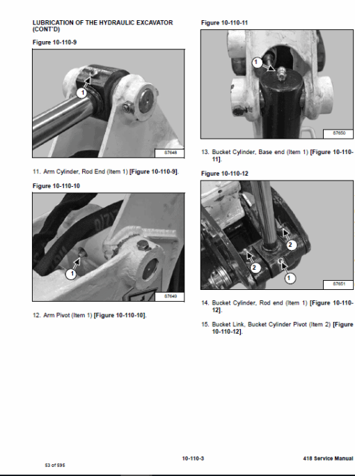 Bobcat 418 Compact Excavator Service Manual - Image 5