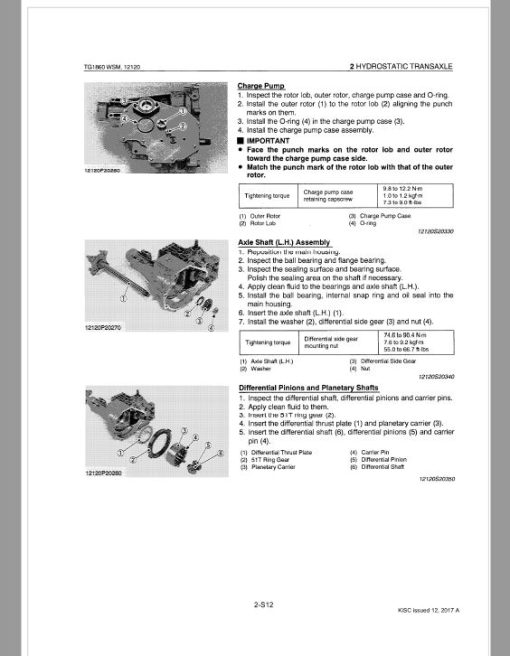 Kubota TG1860, TG1860G Lawn Mower Workshop Repair Manual - Image 3