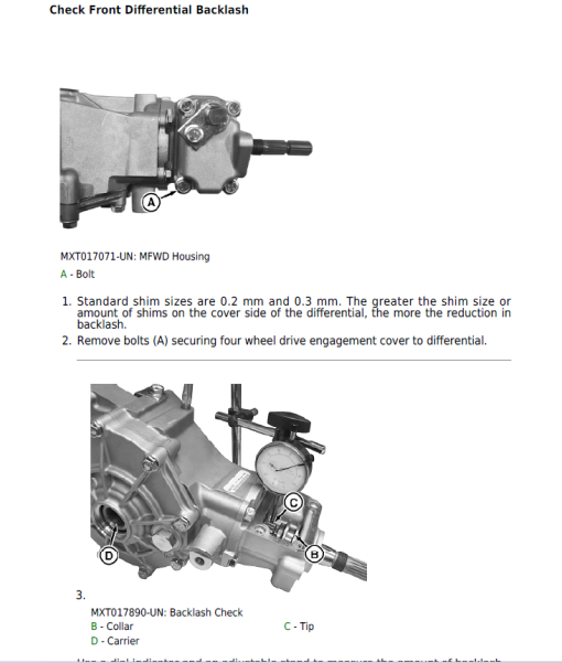 John Deere XUV590M, XUV590M S4 Gator Utility Vehicles Repair Manual (S.N 010001 - 040000) - Image 6