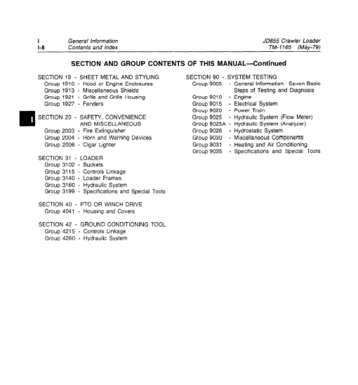 John Deere 855 Crawler Loader Repair Technical Manual (TM1165) - Image 4