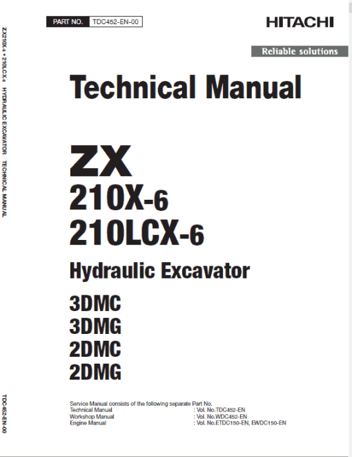 Hitachi ZX210X-6 and ZX210LCX-6 ZAXIS Excavator Repair Manual - Image 3