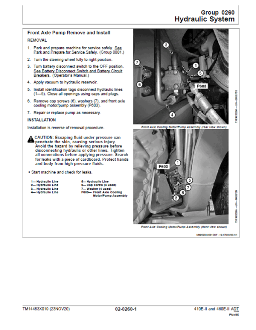 John Deere 410E II, 460E II Articulated Dump Truck Technical Manual (S.N. D708125 - ) - Image 3