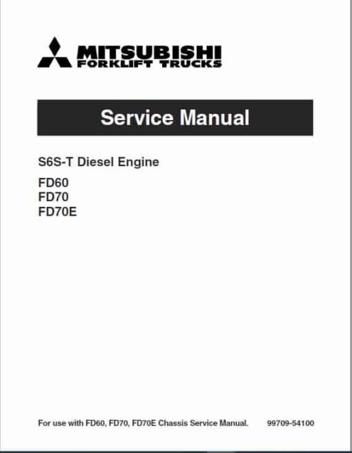 Mitsubishi FD60, FD70 Forklift Lift Truck Service Manual - Image 3