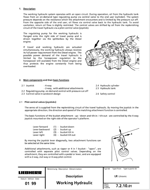 Liebherr Crawler Dozers Series 2 Service Manual TM-1945 & TM-1946 - Image 4