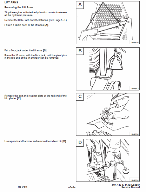 Bobcat 440, 443 and 443B Skid-Steer Loader Service Manual - Image 5