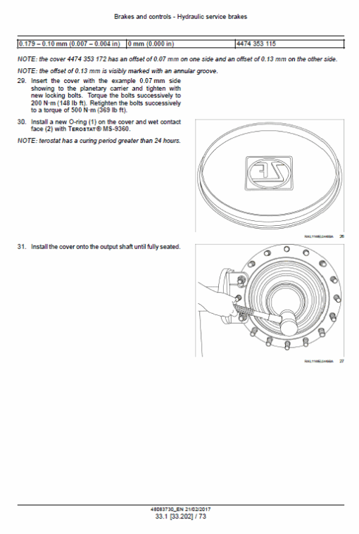 New Holland W130D, W170D Tier 4B Wheel Loader Service Manual - Image 3