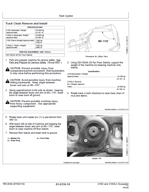 John Deere 210G, 210GLC Excavator Repair Manual (PIN: 1FF210GX_ C520001 & D520001- ) - Image 3