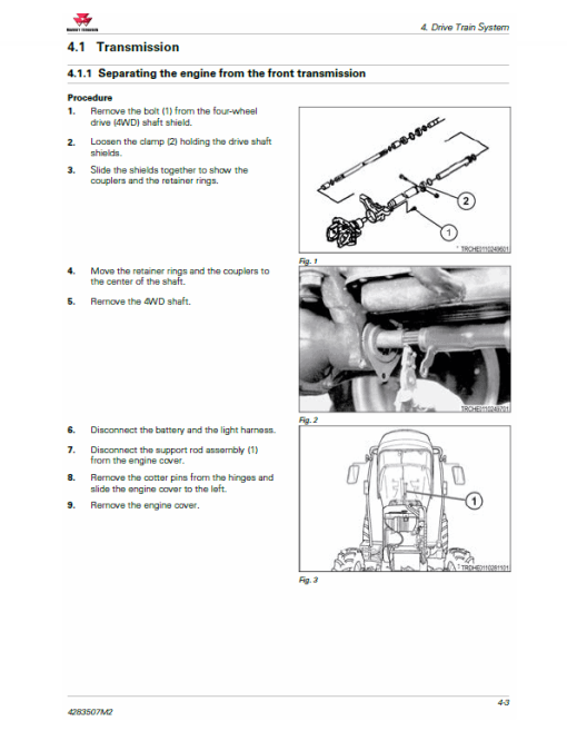 Massey Ferguson 1736, 1742, 1749, 1754, 1758, 1759 Tractor Service Manual - Image 3