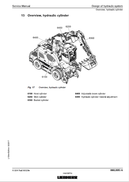 Liebherr A924 Rail Litronic Tier 4i Excavator Service Manual - Image 3