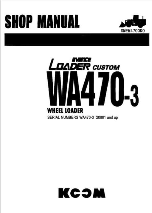 Komatsu WA470-3 Wheel Loader Service Manual - Image 2