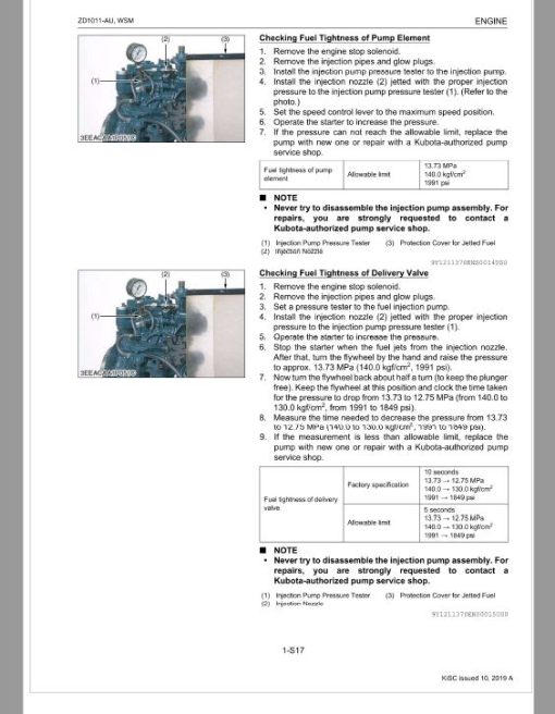 Kubota ZD1011-AU Mower Workshop Repair Manual - Image 3