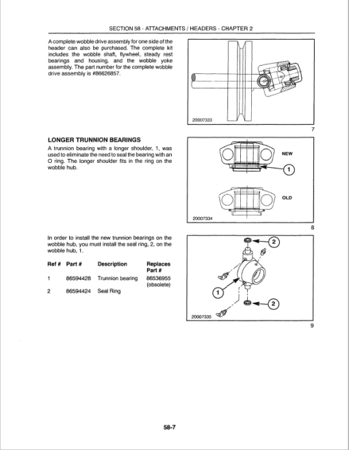 New Holland 2200, 2300 Series Haybine Header Repair Service Manual - Image 3