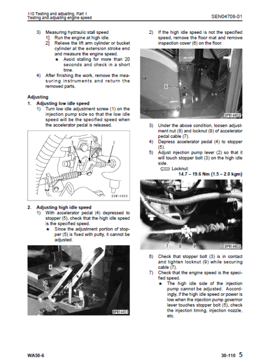 Komatsu WA50-6 Wheel Loader Service Manual - Image 3