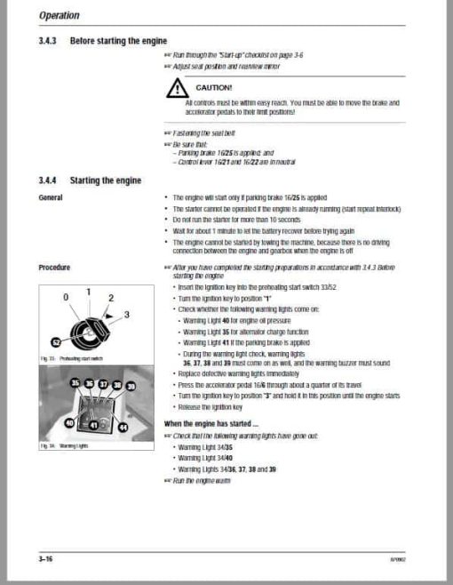 Gehl 418T Wheel Loader Operators and Parts Manual - Image 3