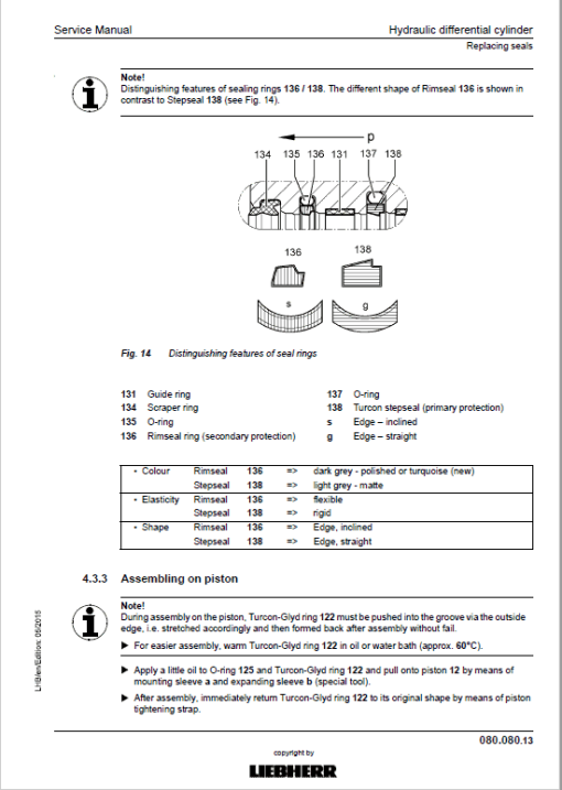 Liebherr LH80M, LH80C Tier 4i Hydraulic Excavator Service Manual - Image 3