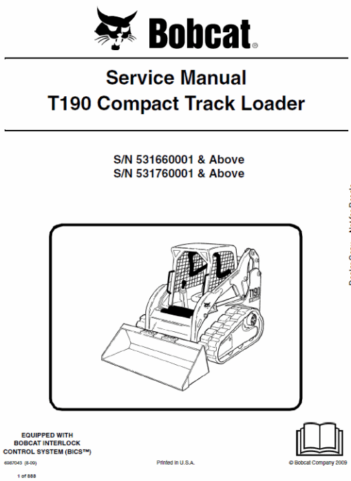 Bobcat T190 Loader Service Manual - Image 6