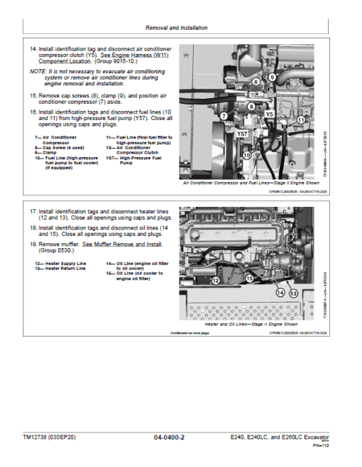 John Deere E240, E240LC, E260LC Excavator Technical Manual (S.N after C500201 & D500201) - Image 3