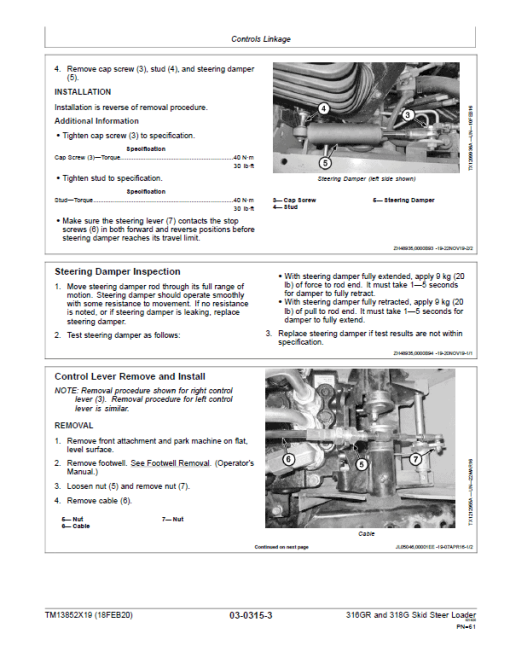 John Deere 316GR, 318G SkidSteer Loader Manual (Manual Controls - SN after J288093 -) - Image 3