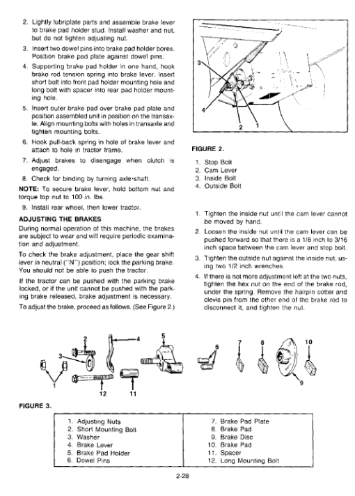 Cub Cadet 805, 1015, 1020, 1105, 1110, 1215 Tractor Service Manual - Image 3