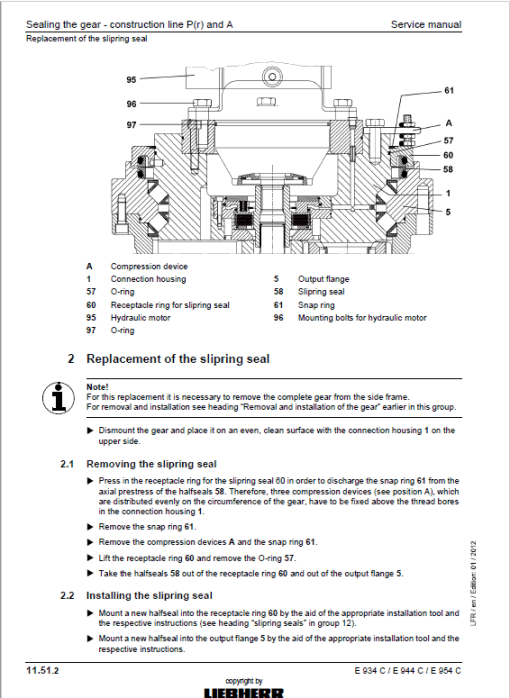 Liebherr ER934C, ER944C, ER954C, EP934C, ER944C, ER954C Excavator Service Manual - Image 3