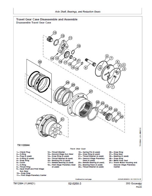 John Deere 35G Excavator Repair Technical Manual (S.N after K270001) - Image 3