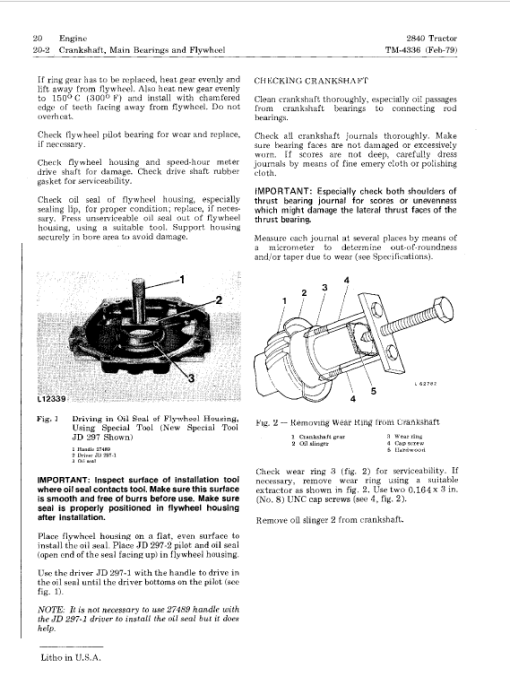 John Deere 2840 Tractor Repair Technical Manual - Image 3